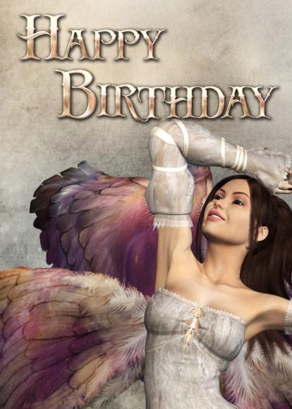 Angel Birthday Card Picture