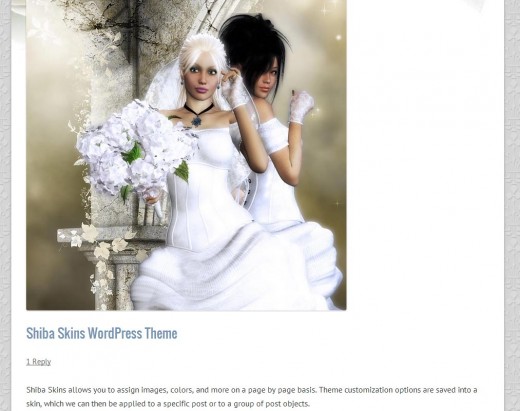 Wedding Blog page screenshot.