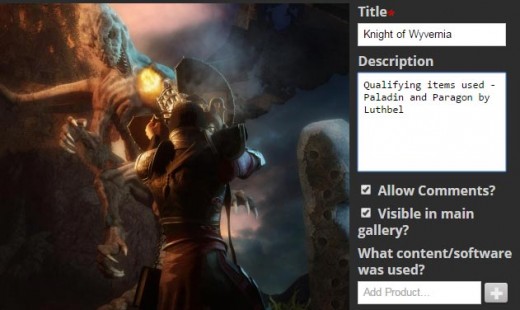 Screenshot of how to edit images in the Daz Gallery.