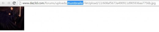 Screenshot of removing the thumbnail/ text from our thumbnail image URL.