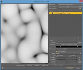 Screenshot of how to invert my water caustics pattern using the Layered Image Editor.