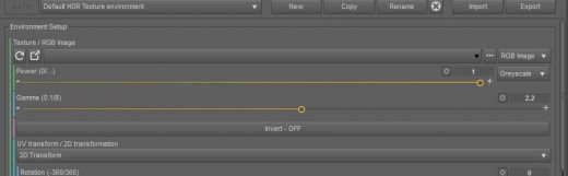 Screenshot of how to setup a HDR image in Daz Studio Octane.