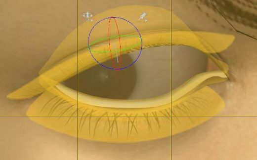 Image showing our tear selection area after doing Geometry selection > Select connected. 